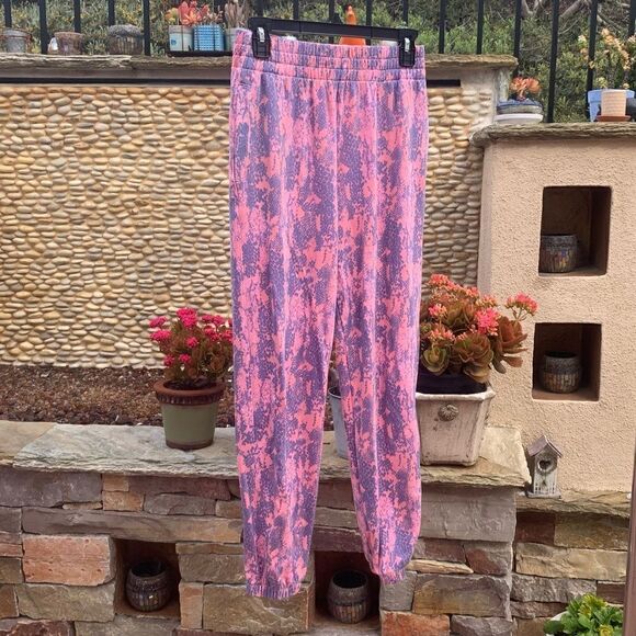 SUNDRY Pink Python High Waisted Sweatpants/Joggers Size X-Small (0-2) - VGUC! - Picture 4 of 7